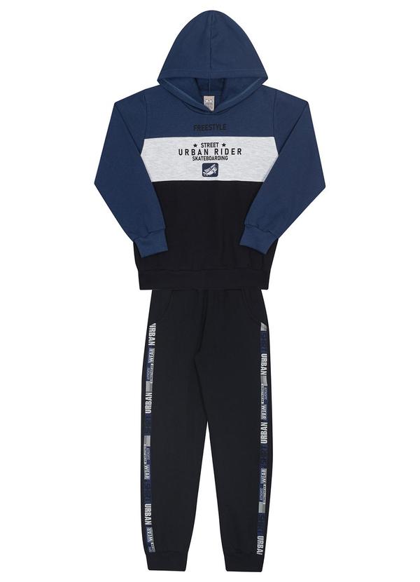 Randa Mundu - Conjunto Masculina Casaco/Calça Moletom Azul