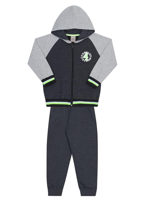 Randa Mundu - Conjunto Masculina Casaco/Calça Moletom Cinza