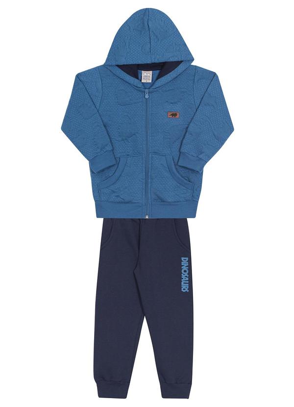 Randa Mundu - Conjunto Masculina Matelassê/Calça Moletom Azul