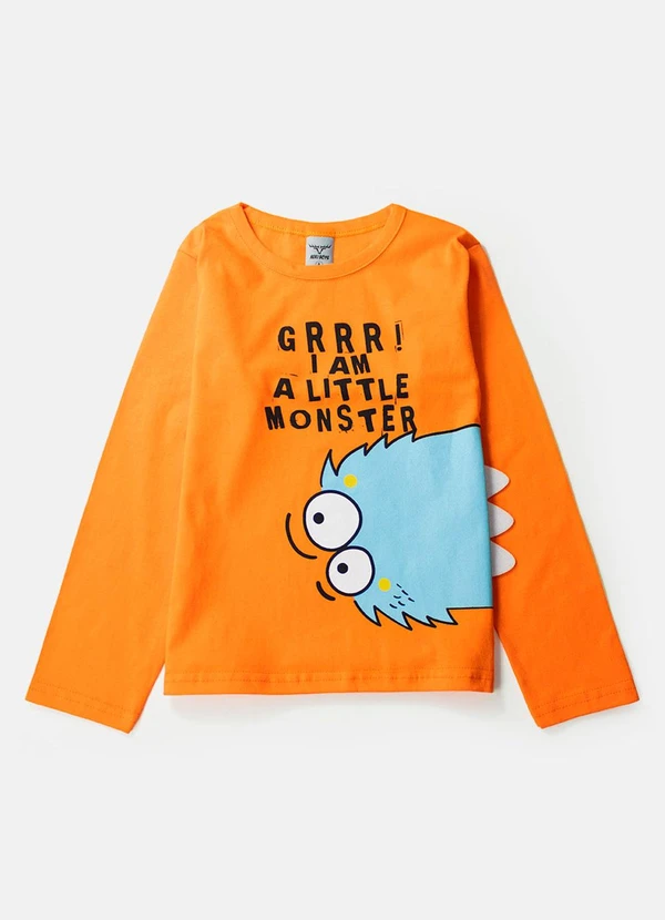 Keki Boys - Conjunto Masculino a Little Monster Laranja 2