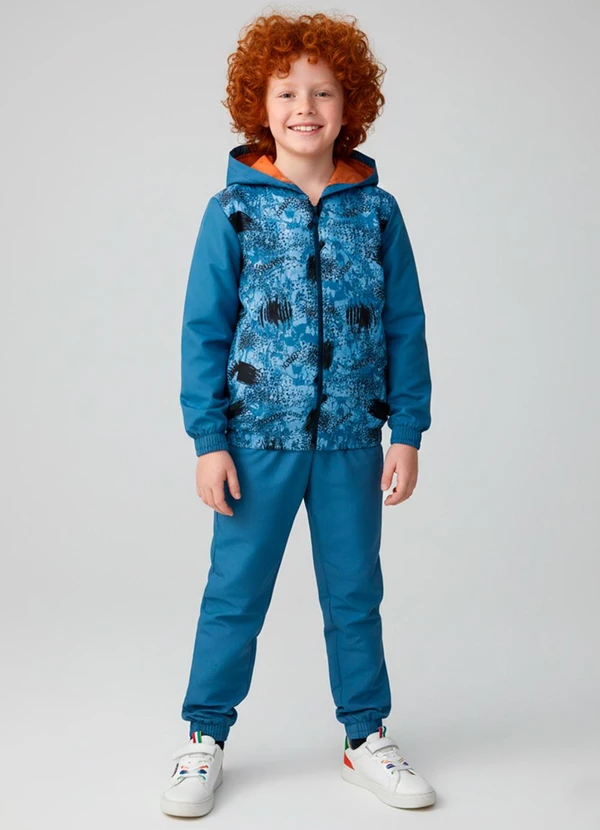 Torrox - Conjunto Masculino Corta Vento C/Capuz Azul