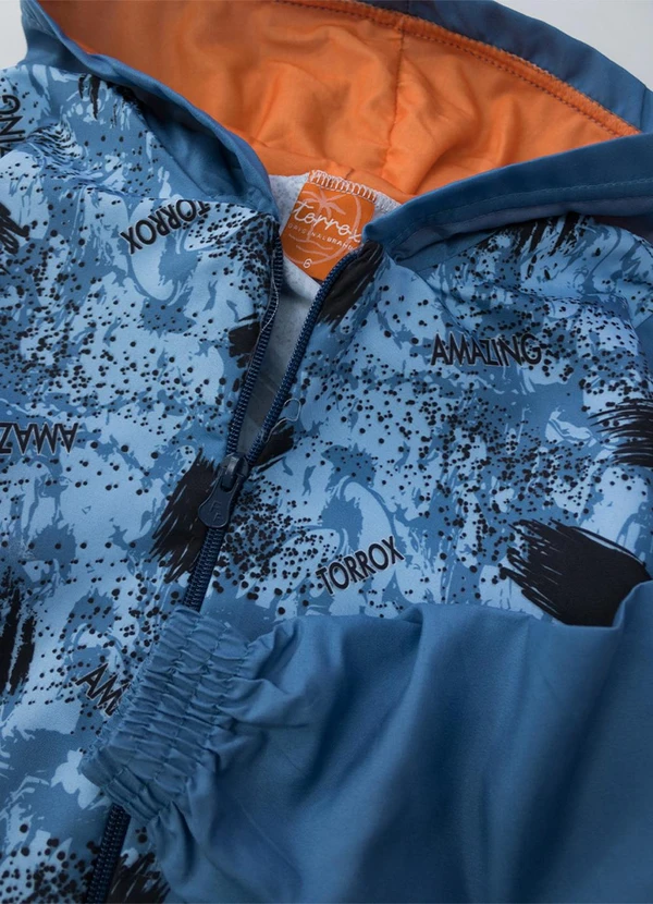 Torrox - Conjunto Masculino Corta Vento C/Capuz Azul 4