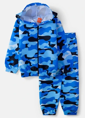 Torrox - Conjunto Masculino Corta Vento Camuflado Azul - TORROX