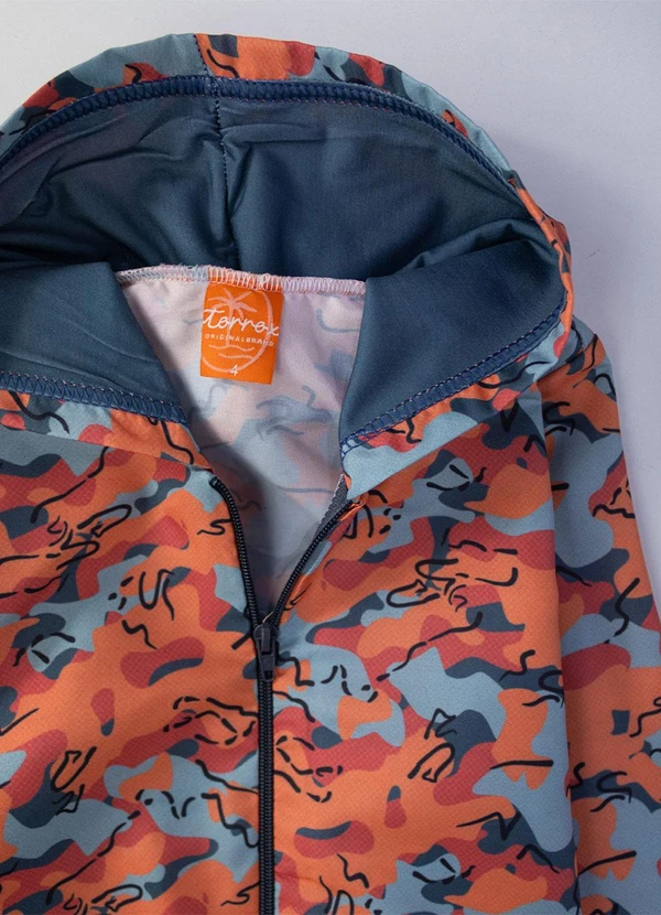 Torrox - Conjunto Masculino Corta Vento Camuflado Laranja 2