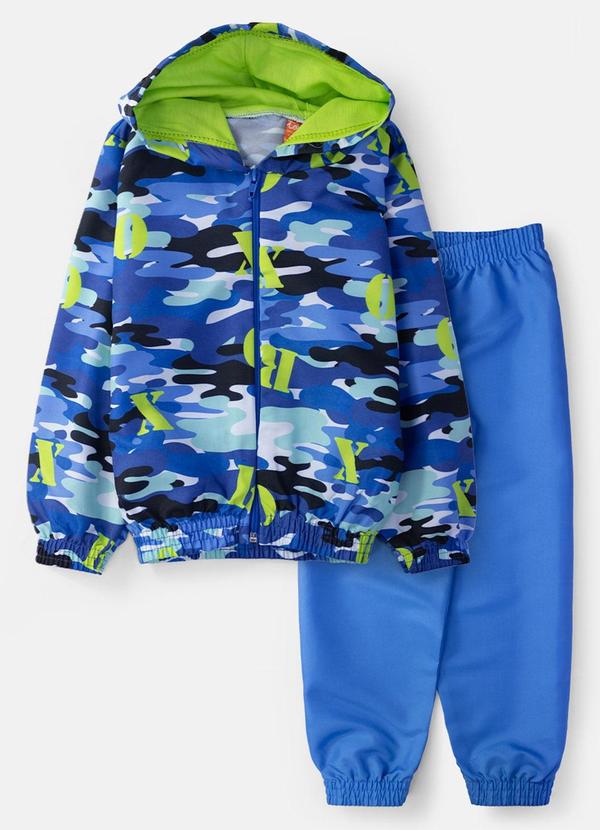 Torrox - Conjunto Masculino Corta Vento Camuflado Marinho 1