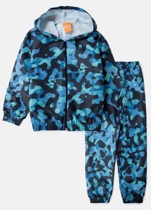 Torrox - Conjunto Masculino Corta Vento Camuflado Preto - TORROX