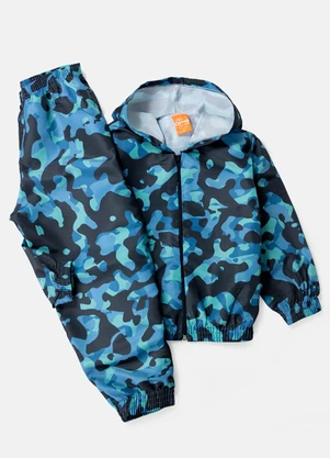 Torrox - Conjunto Masculino Corta Vento Camuflado Preto - TORROX