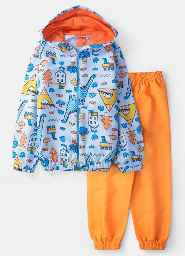 Torrox - Conjunto Masculino Corta Vento Dino Azul Bebê 1