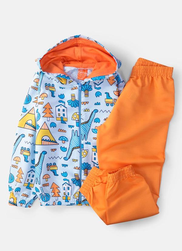 Torrox - Conjunto Masculino Corta Vento Dino Azul Bebê 2