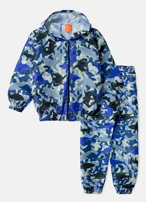 Torrox - Conjunto Masculino Corta Vento Tubarões Azul - TORROX
