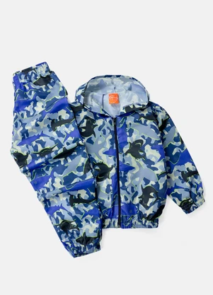 Torrox - Conjunto Masculino Corta Vento Tubarões Azul - TORROX