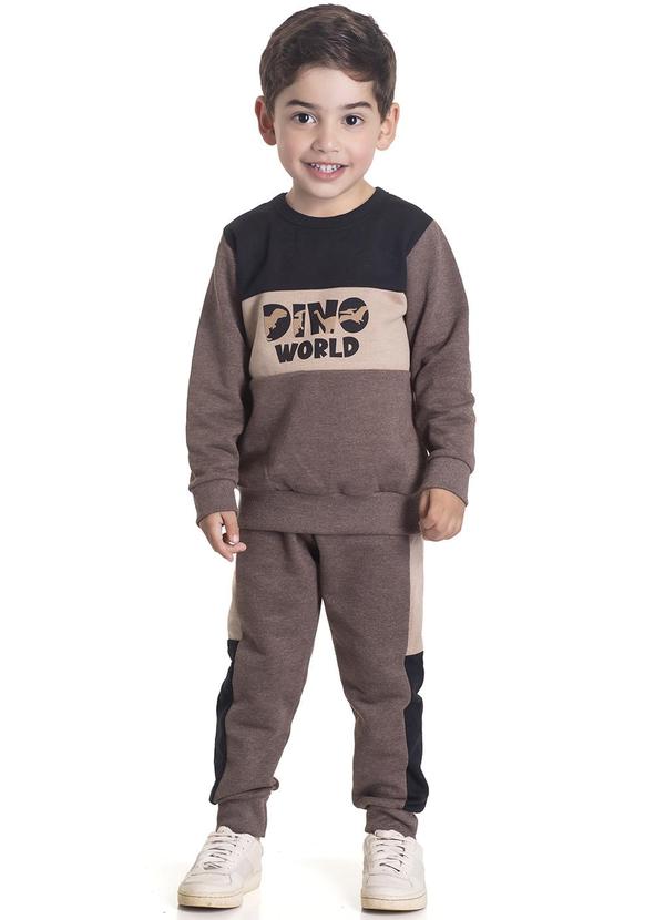 Sempre Kids - Conjunto Masculino Dino Marrom