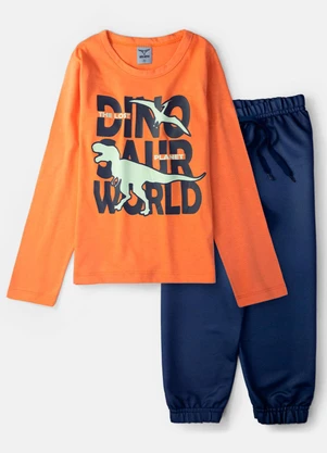 Keki Boys - Conjunto Masculino Dinosaur Laranja - KEKI BOYS
