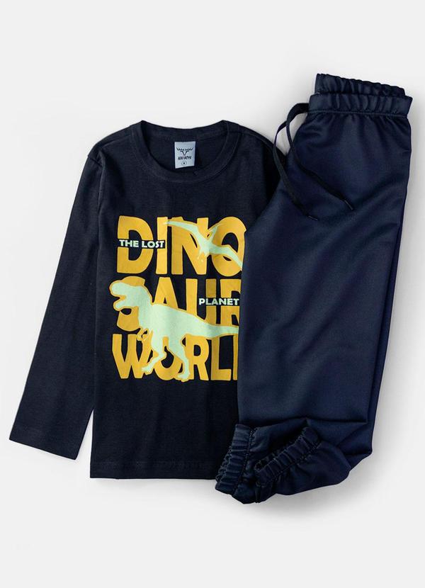 Keki Boys - Conjunto Masculino Dinosaur World Preto 2