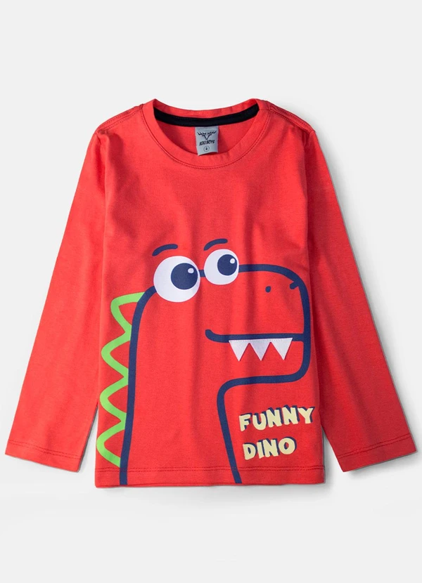 Keki Boys - Conjunto Masculino Funny Dino Vermelho 3