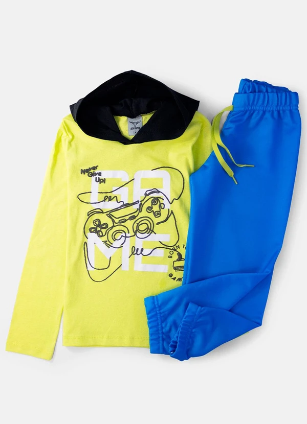 Keki Boys - Conjunto Masculino Game Amarelo Lima 2
