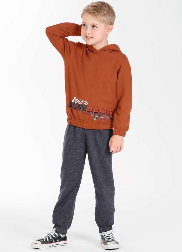 Cativa Kids - Conjunto Masculino Infantil Estampa Marrom