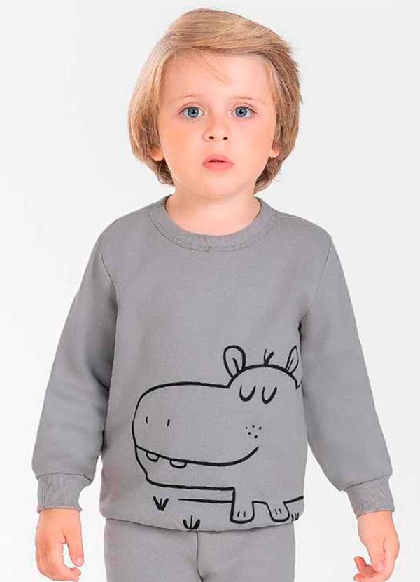 Cativa Kids - Conjunto Masculino Infantil Estiloso Cinza 2