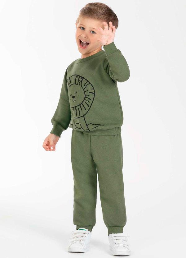 Cativa Kids - Conjunto Masculino Infantil Estiloso Verde 2
