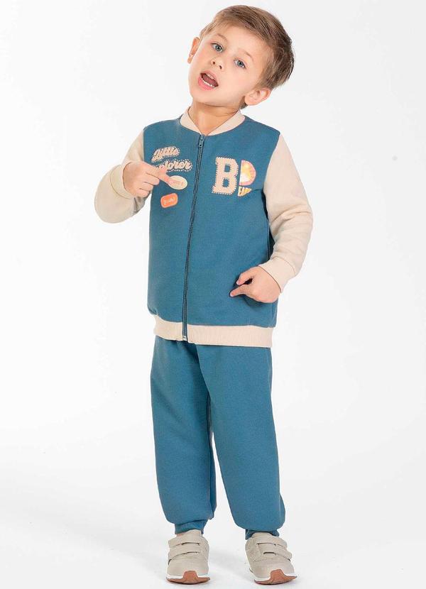 Cativa Kids - Conjunto Masculino Infantil Moderno Azul