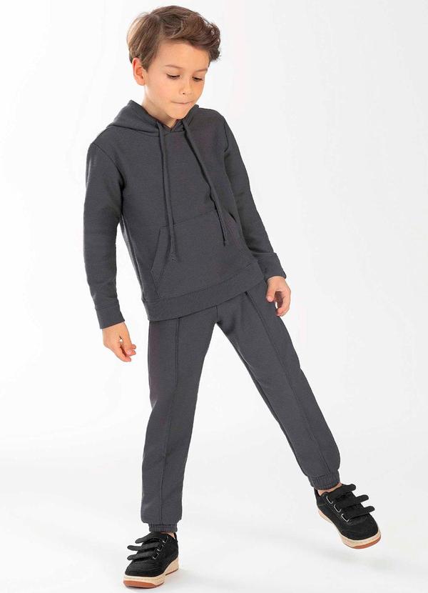 Cativa Kids - Conjunto Masculino Infantil Moderno Cinza
