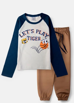 Keki Boys - Conjunto Masculino Let'S Play Creme - KEKI BOYS