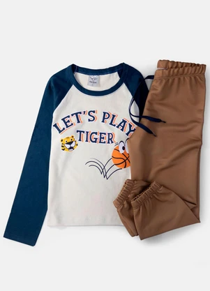 Keki Boys - Conjunto Masculino Let'S Play Creme - KEKI BOYS