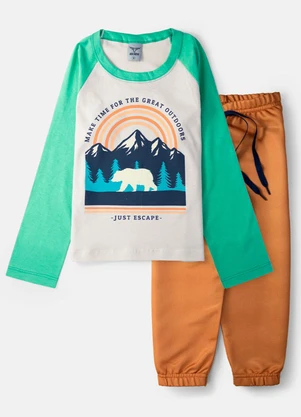 Keki Boys - Conjunto Masculino Make Time Caqui - KEKI BOYS