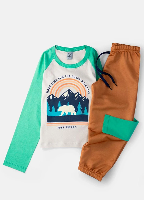 Keki Boys - Conjunto Masculino Make Time Caqui 2