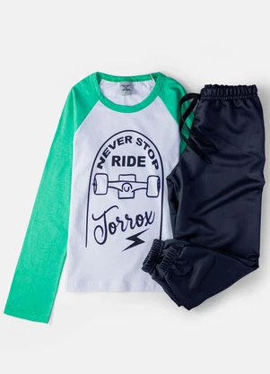 Keki Boys - Conjunto Masculino Never Stop Branco - KEKI BOYS