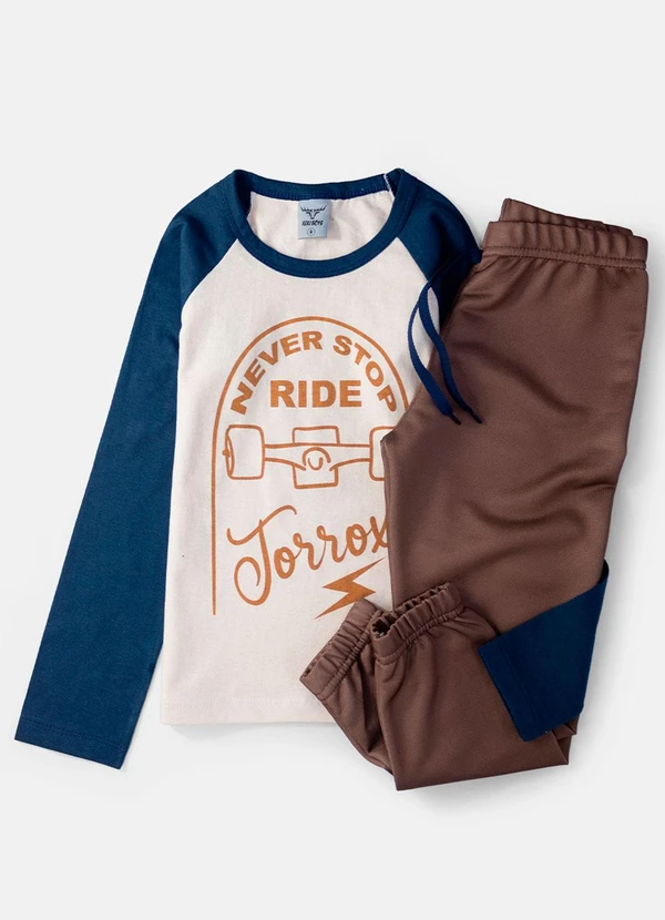 Keki Boys - Conjunto Masculino Never Stop Caqui 2