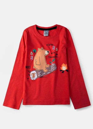 Keki Boys - Conjunto Masculino Urso Alone Vermelho - KEKI BOYS