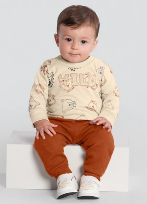 Brandili Baby - Conjunto Menino Animais Natural - BRANDILI BABY