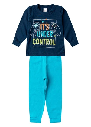 Select - Conjunto Menino Blusa Longa e Calça Azul - SELECT