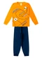 Select - Conjunto Menino Blusa Longa e Calça Azul - variação: Laranja