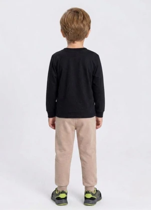 Select - Conjunto Menino Blusa Longa e Calça Preto - SELECT