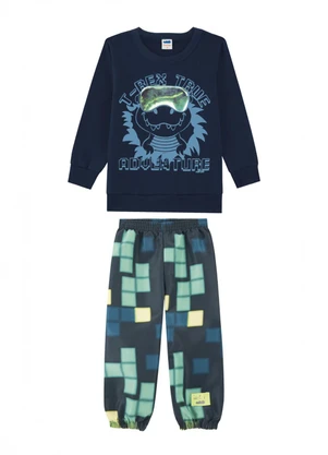 Marlan - Conjunto Menino Blusão e Calça Azul - MARLAN