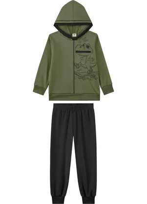 Marlan - Conjunto Menino Blusão e Calça em Malha Verde - MARLAN