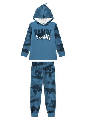 Marlan - Conjunto Menino Blusão e Calça em Moletom Azul - MARLAN