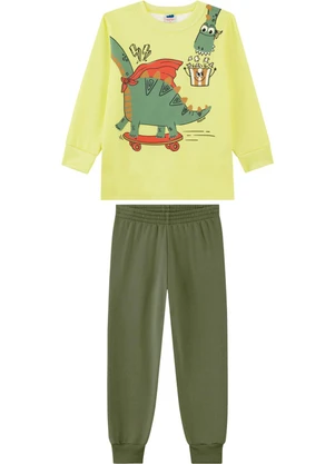 Marlan - Conjunto Menino Blusão e Calça em Moletom Verde - MARLAN