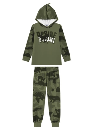 Marlan - Conjunto Menino Blusão e Calça em Moletom Verde - MARLAN