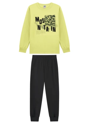Marlan - Conjunto Menino Blusão e Calça em Moletom Verde - MARLAN
