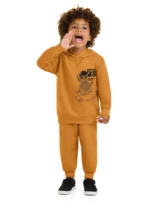 Marlan - Conjunto Menino Blusão e Calça Marrom - MARLAN