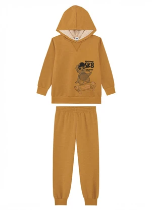 Marlan - Conjunto Menino Blusão e Calça Marrom - MARLAN