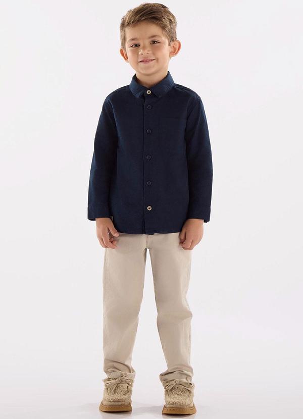 Up Baby - Conjunto Menino Camisa e Calça Azul