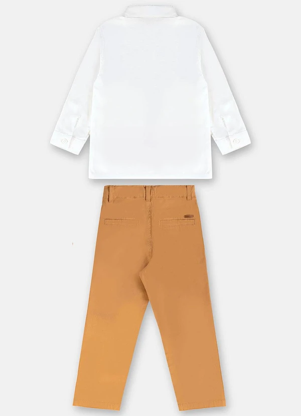 Up Baby - Conjunto Menino Camisa e Calça Branco 3