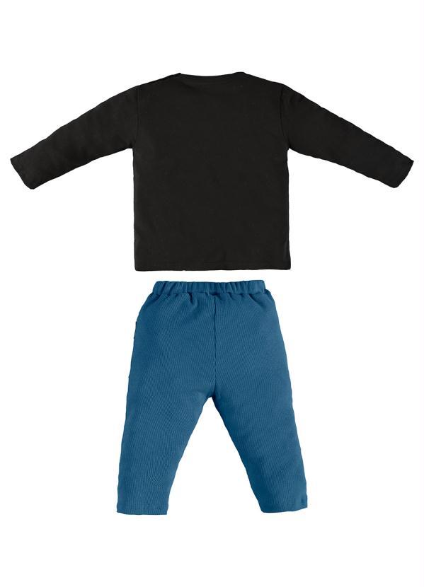 Up Baby - Conjunto Menino Camiseta e Calça Preto 2