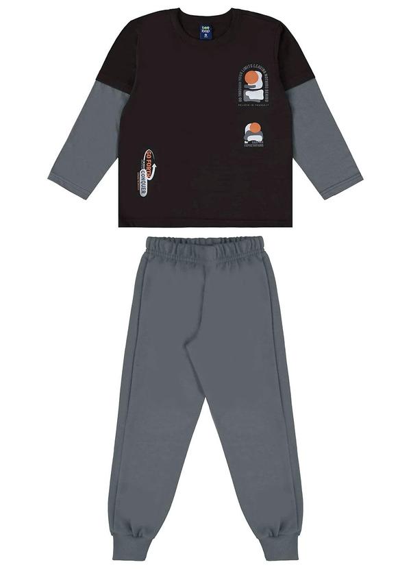 Bee Loop - Conjunto Menino Camiseta e Calça Preto