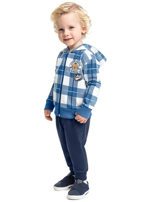 Bee Loop - Conjunto Menino com Jaqueta e Calça Azul - BEE LOOP