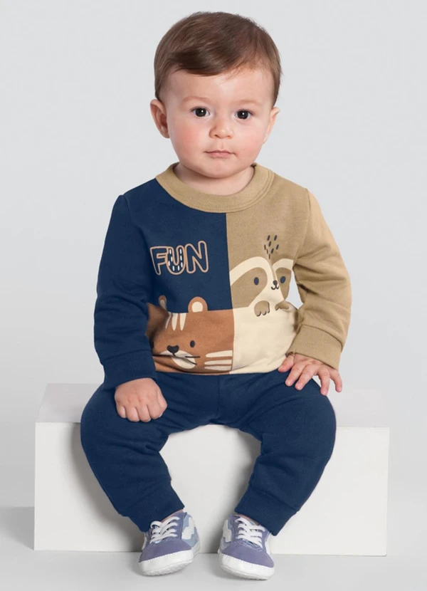 Brandili - Conjunto Menino de Bichinhos Azul